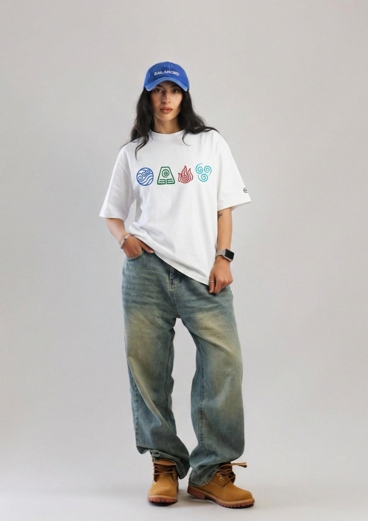 Avatar - All Four Elements Oversized Tee