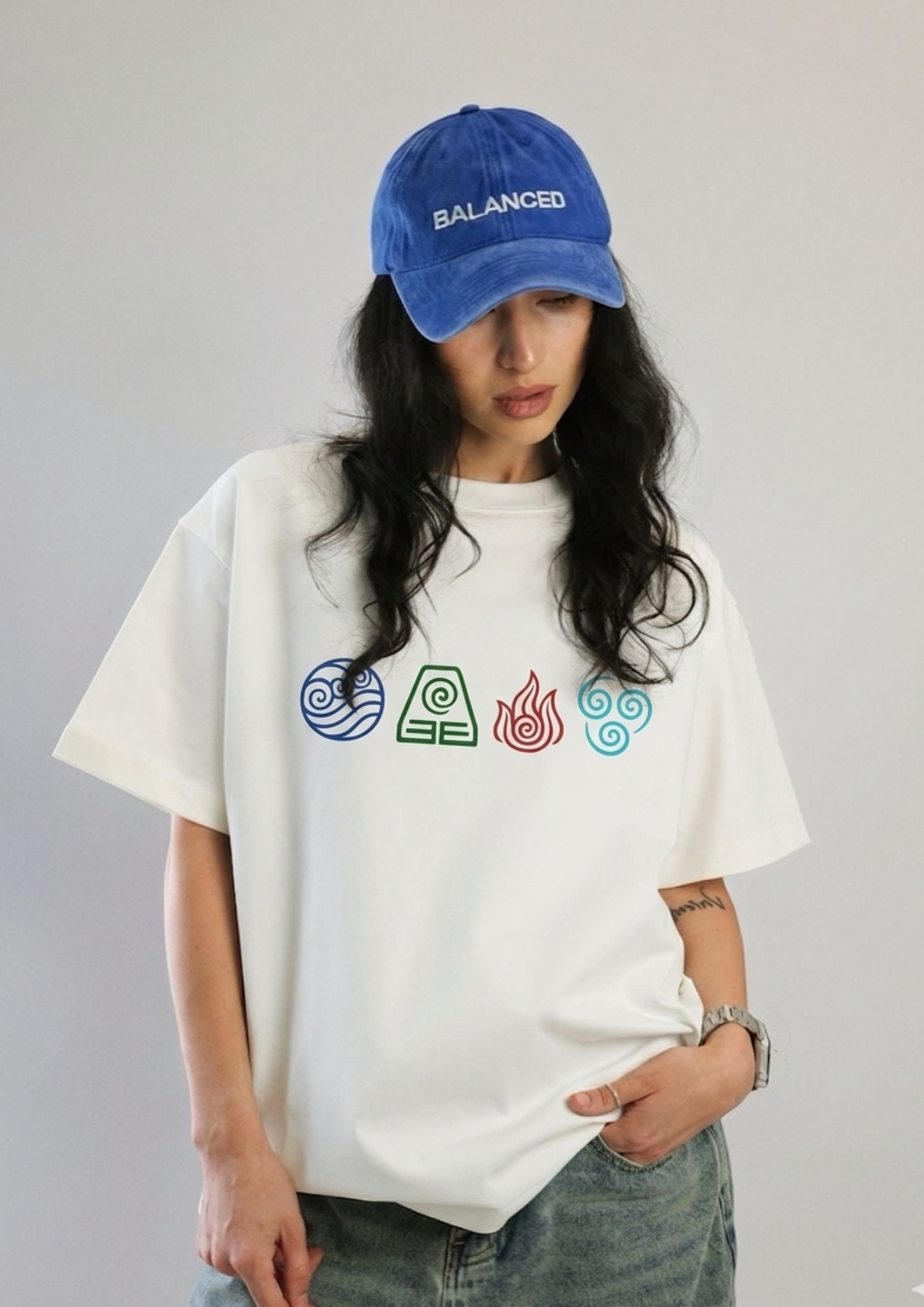 Avatar - All Four Elements Oversized Tee