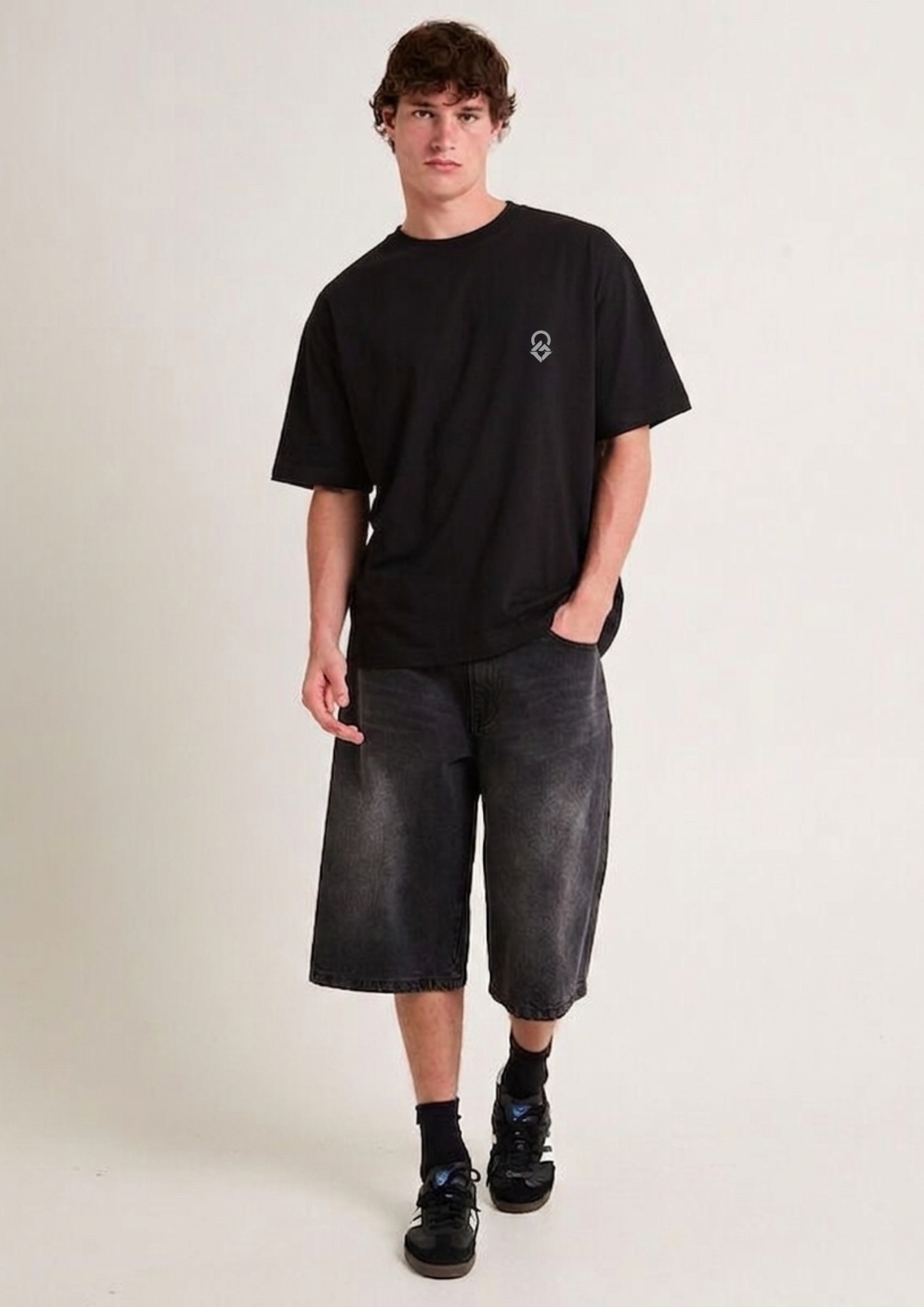 Greencrest Logo Oversized Tee - Black