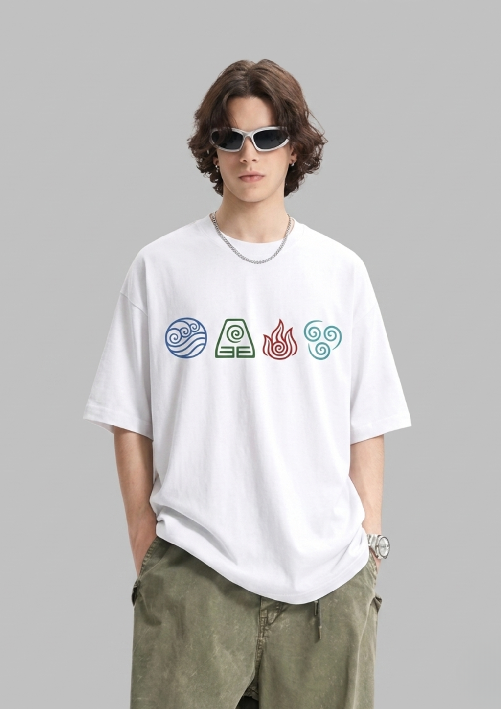 Avatar - All Four Elements Oversized Tee