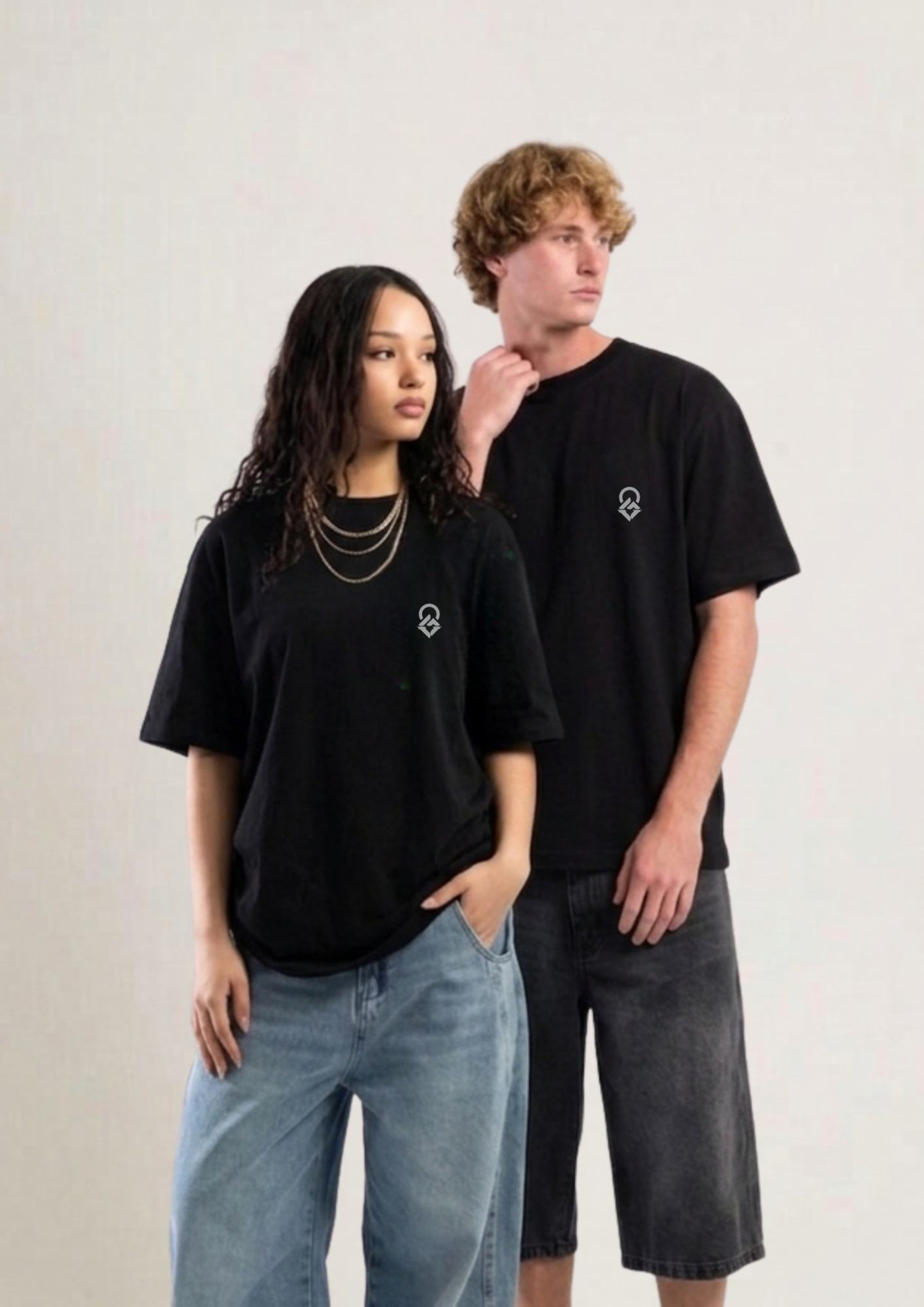 Greencrest Logo Oversized Tee - Black
