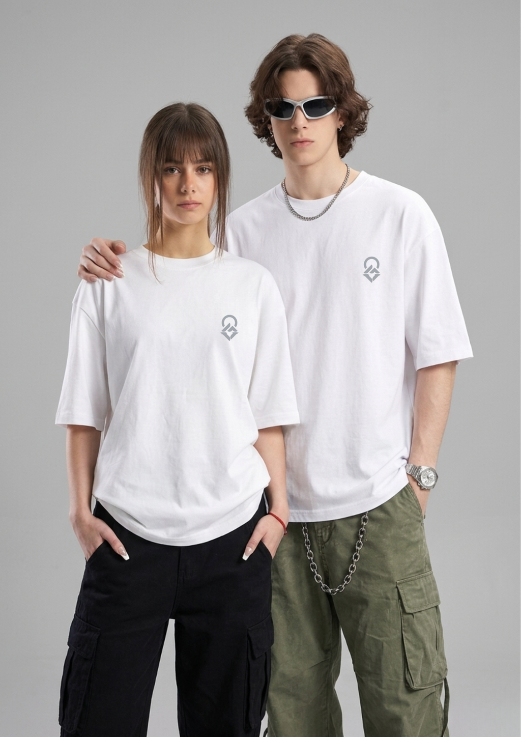 Greencrest Logo Oversized Tee - White