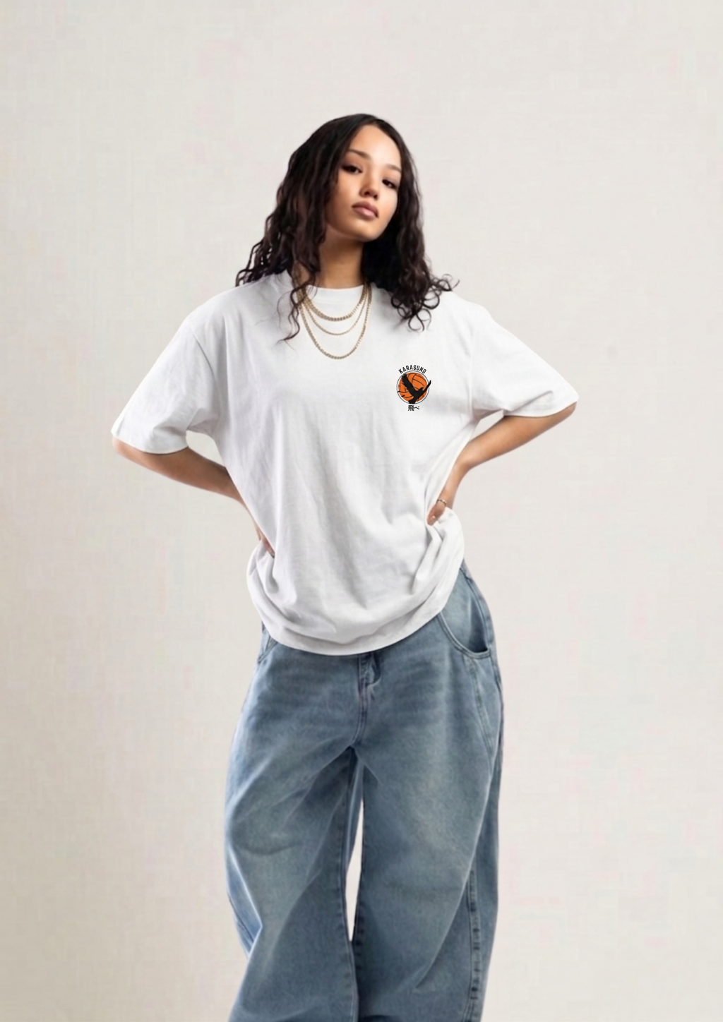 Haikyuu - Karasuno Logo Oversized Tee