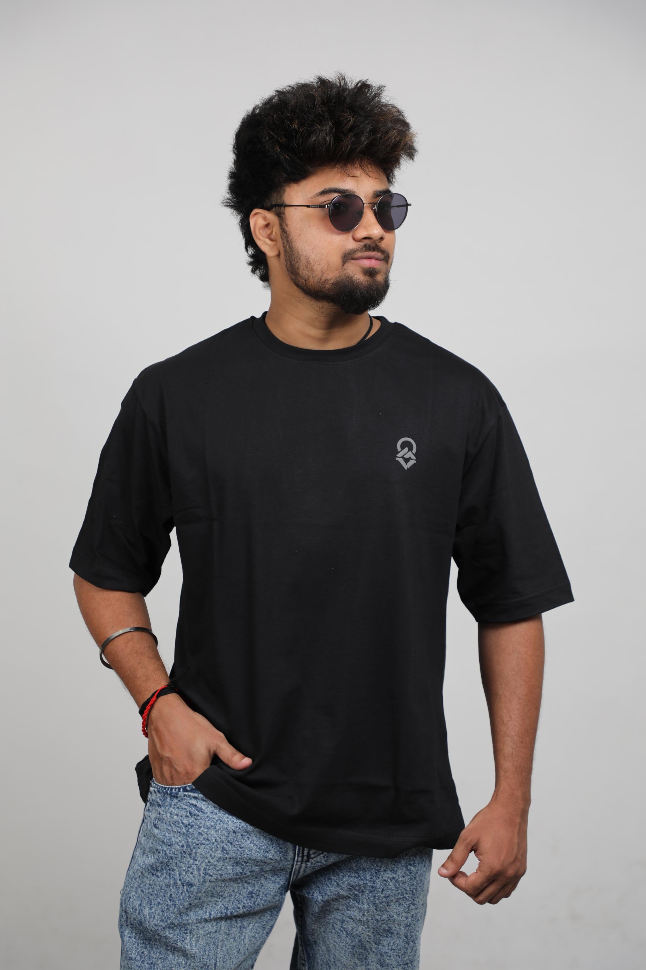 Greencrest Logo Oversized Tee - Black