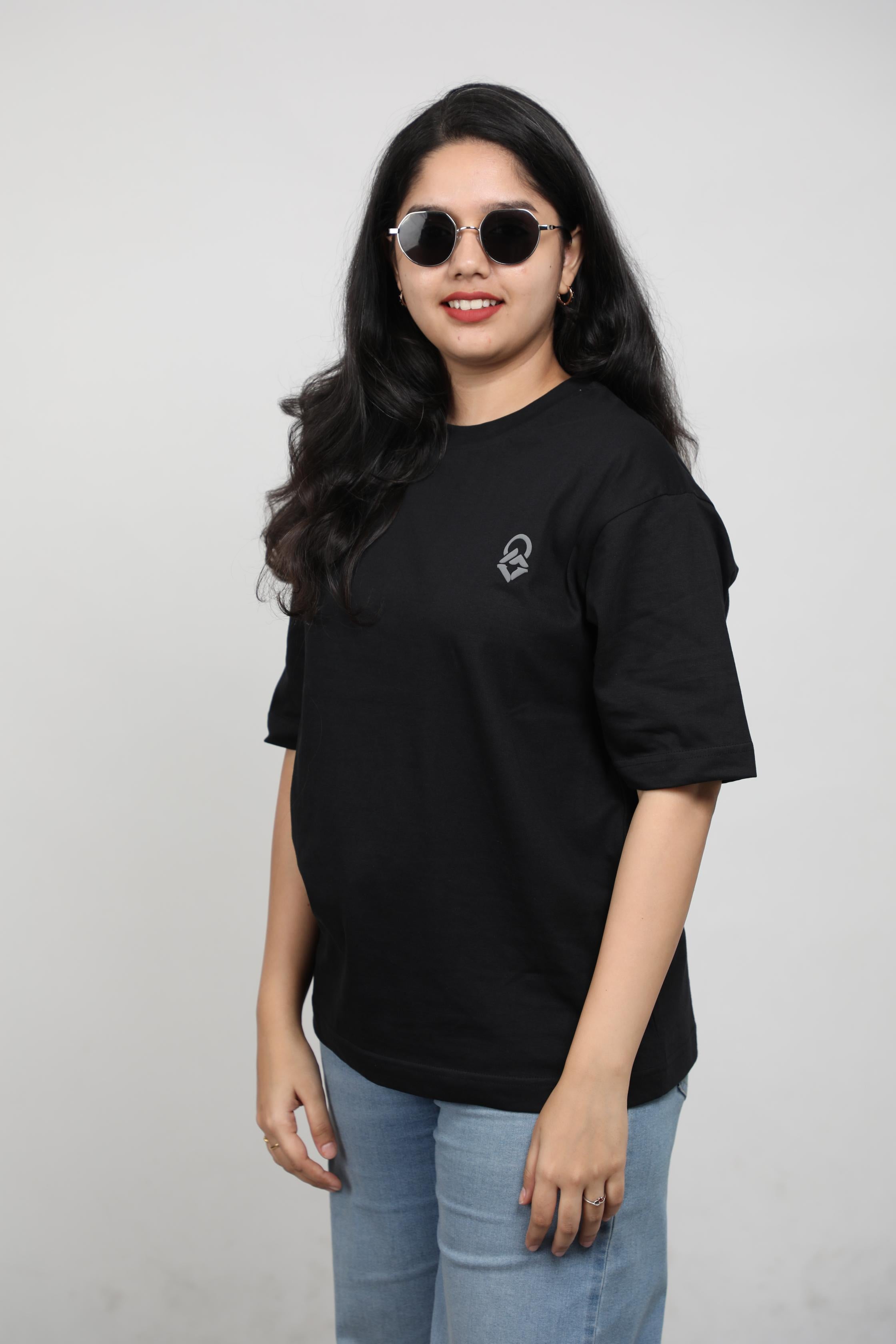 Greencrest Logo Oversized Tee - Black