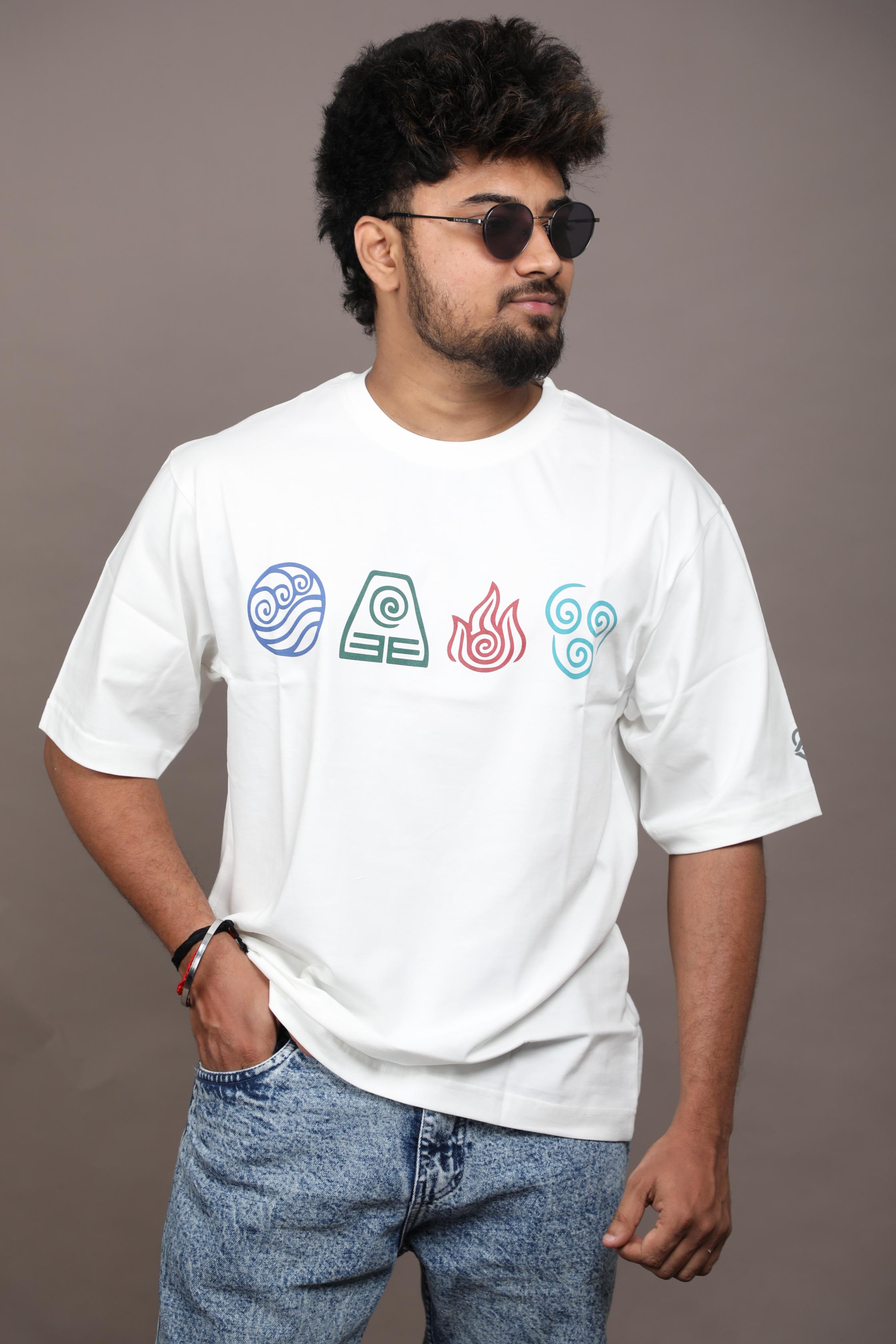 Avatar - All Four Elements Oversized Tee